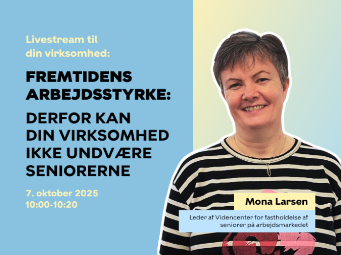 Mona Larsen, faglig leder af Videnscenter for fastholdelse af seniorer på arbejdsmarkedet på Vive