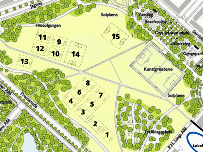 Baneoversigt i Fælledparkens nordlige del