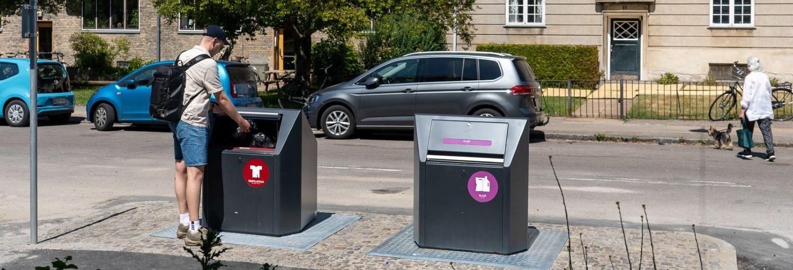 Sorteringspunkt til sortering af tekstiler og plast
