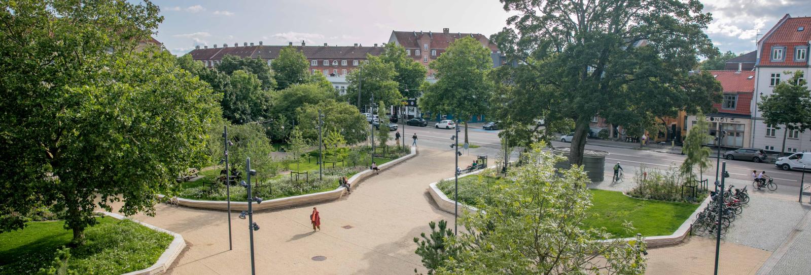 Sundbyøster Plads set oppefra.