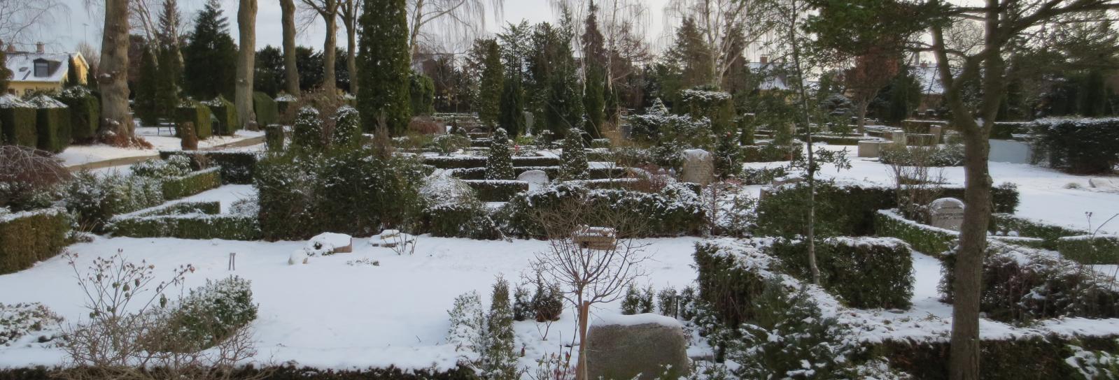 Kirkegård i sne